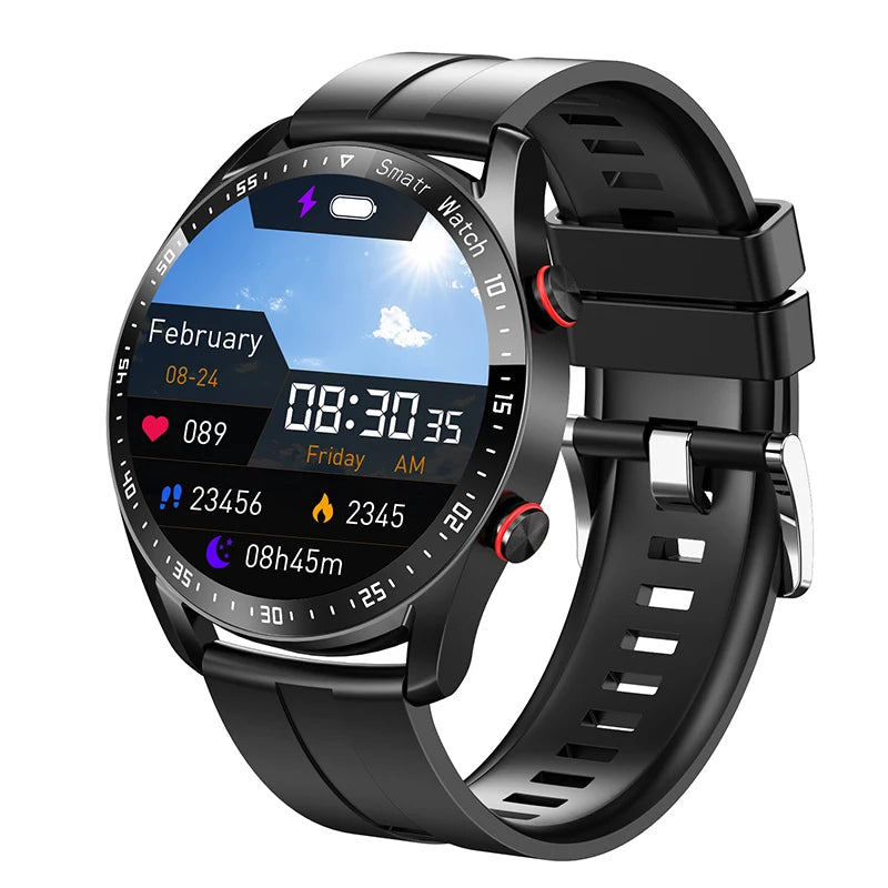 SMARTWATCH OKRĄGŁY STALOWY ROZMOWY