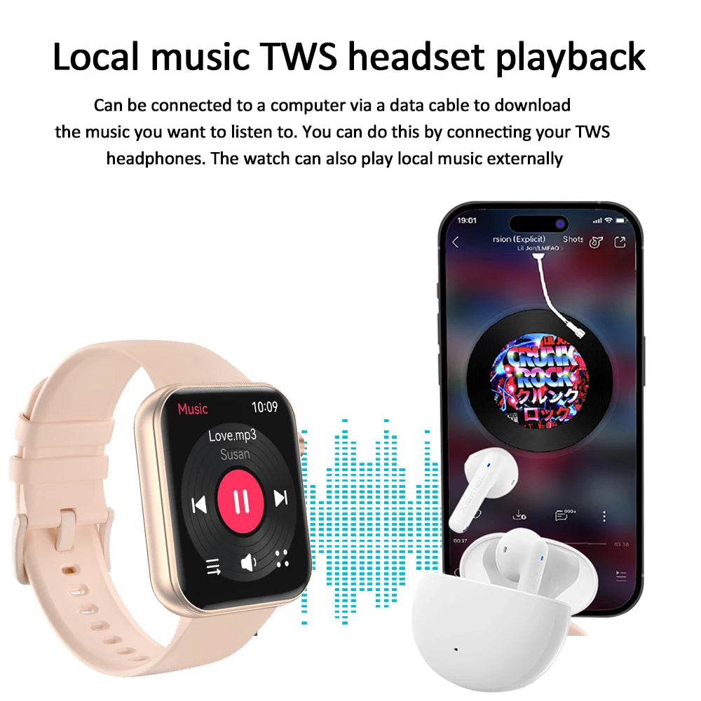 Smartwatch z Kamerą – Rozmowy Bluetooth, Monitor Zdrowia, 1.91” IPS