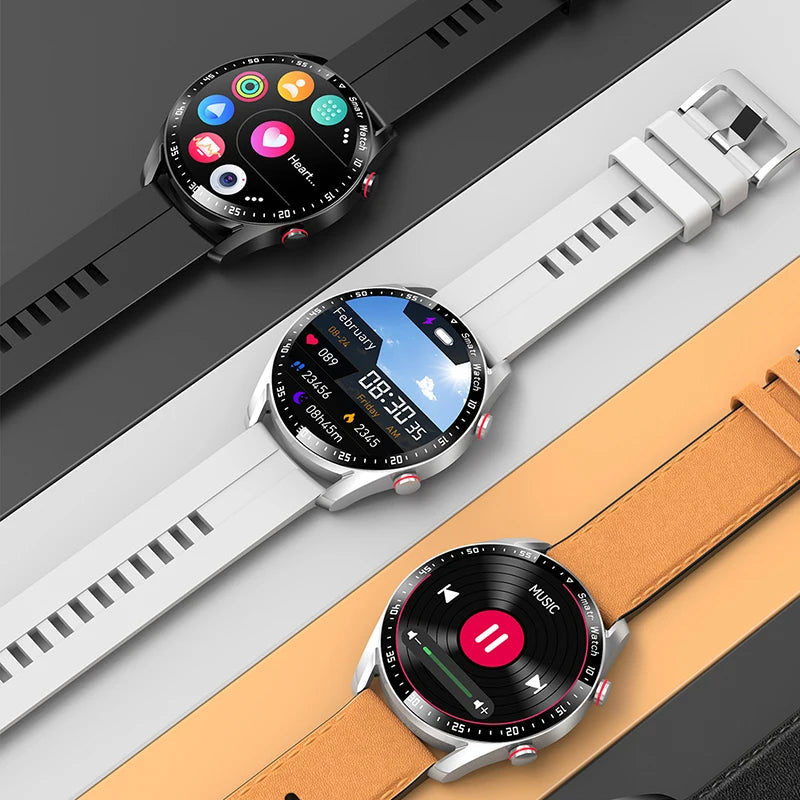 SMARTWATCH OKRĄGŁY STALOWY ROZMOWY