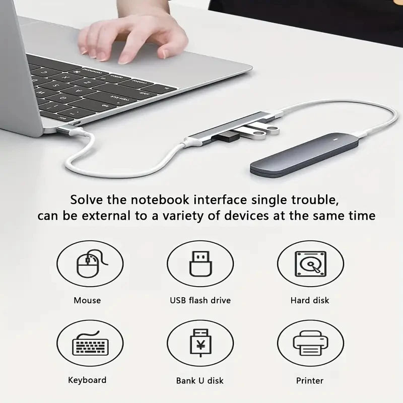 HUB USB-C 4 PORTY