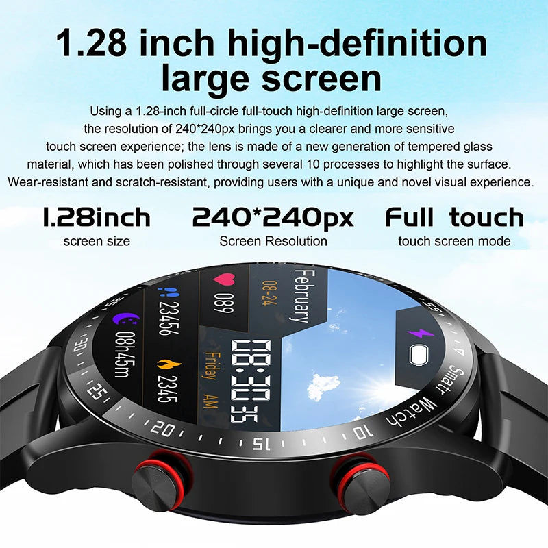 SMARTWATCH OKRĄGŁY STALOWY ROZMOWY