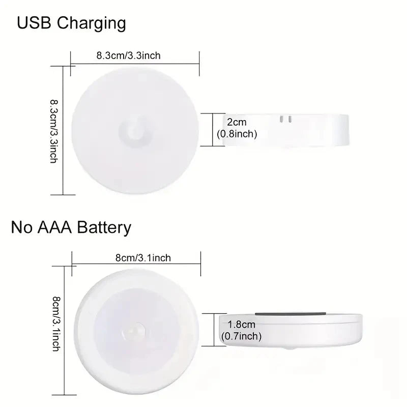 Lampka nocna LED z czujnikiem ruchu – bezprzewodowa (USB)
