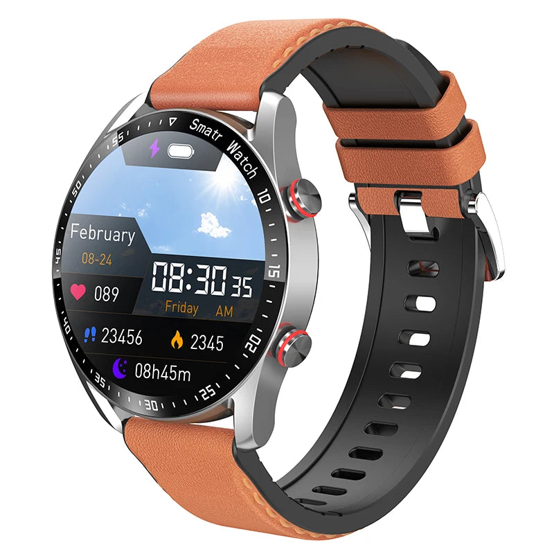 SMARTWATCH OKRĄGŁY STALOWY ROZMOWY