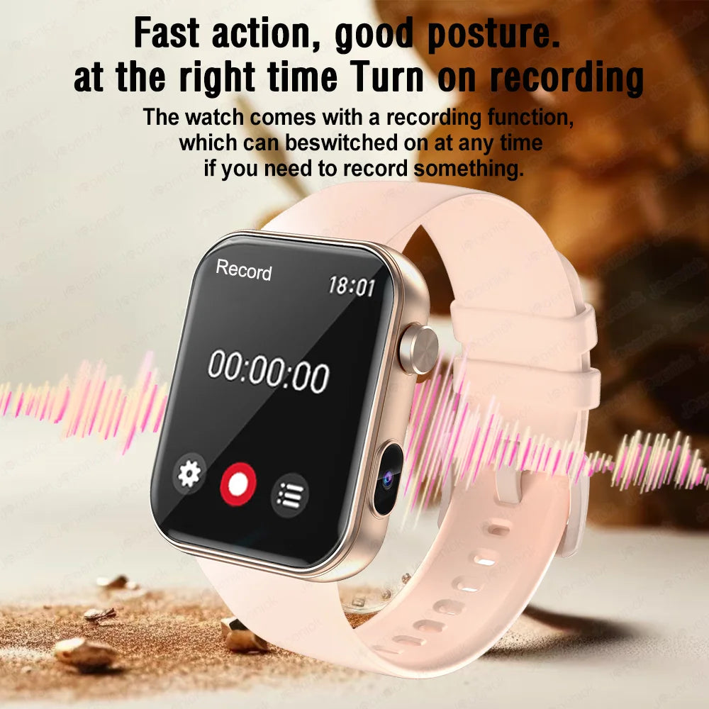 Smartwatch z Kamerą – Rozmowy Bluetooth, Monitor Zdrowia, 1.91” IPS
