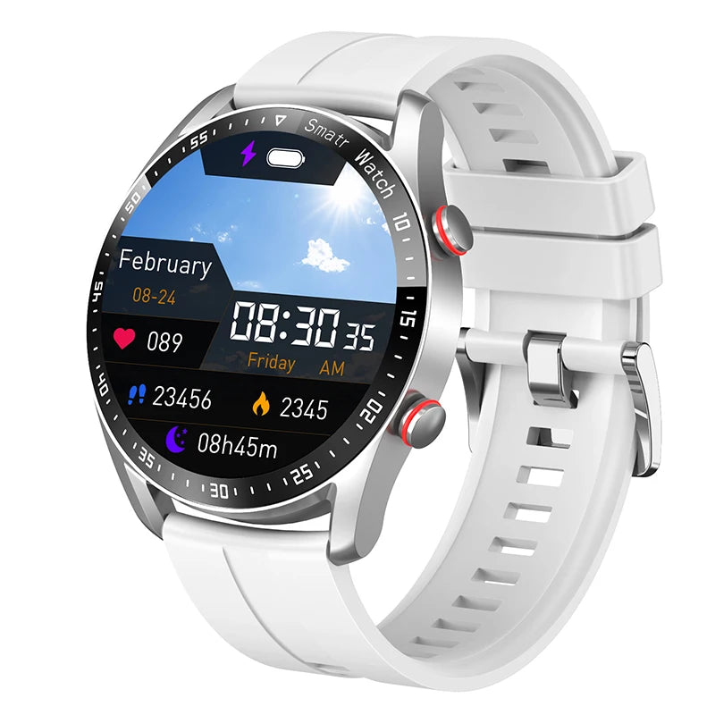 SMARTWATCH OKRĄGŁY STALOWY ROZMOWY