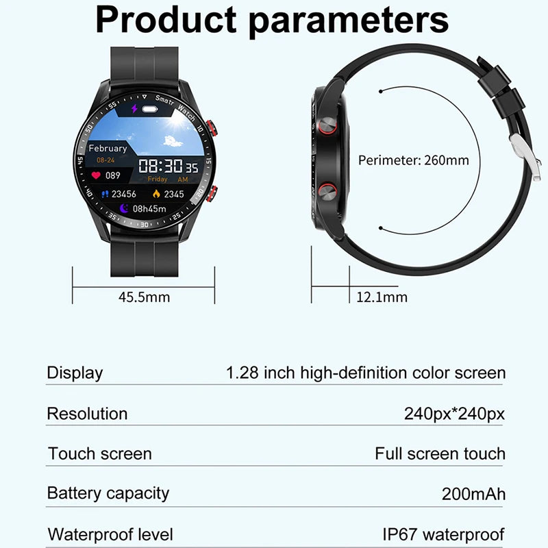 SMARTWATCH OKRĄGŁY STALOWY ROZMOWY